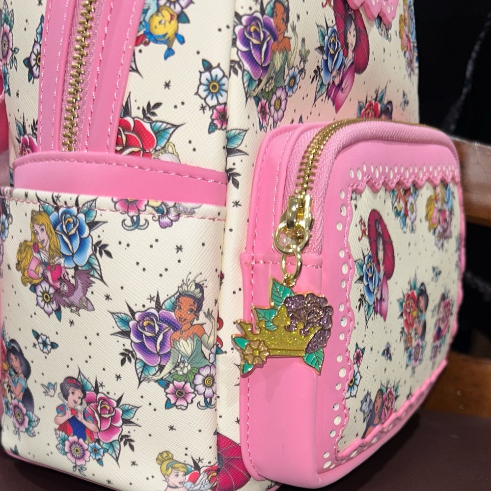 Loungefly Disney Princess Tattoo Mini Backpack NWT! Gorgeous! - Picture 4 of 6